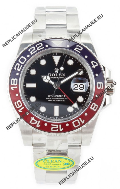 Rolex GMT Masters II 126710BLRO Cal.3285 72 Hours Power Oyster Strap Swiss Replica 904L Steel 