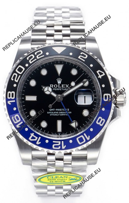 Rolex GMT Masters II 126710BLNR BATGIRL Cal.3285 72 Hours Power Jubilee Strap Swiss Replica 904L Steel 