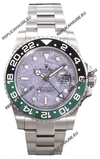 Rolex GMT Masters II 126720 Cal.3285 Pink Meteorite Dial 904L Steel in Oyster Strap Swiss Replica