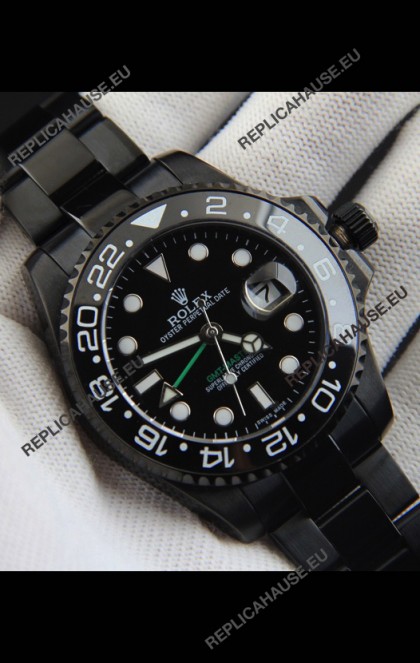 Rolex GMT Masters II Japanese Movement Replica Watch in PVD Casing 