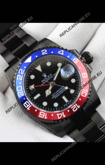 Rolex GMT Masters II Japanese Movement Replica Watch in PVD Casing 