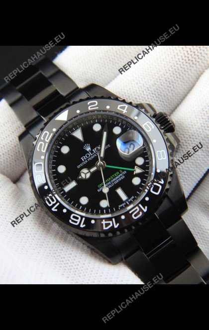 Rolex GMT Masters II Japanese Movement Replica Watch in PVD Casing 