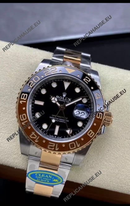Rolex GMT Masters II M126711CHNR-0002 Everose Two Tone Gold Swiss Replica 1:1 Mirror Watch