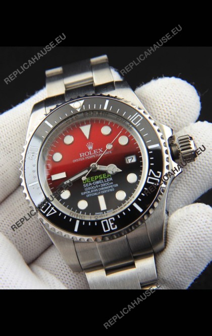Rolex Sea Dweller Japanese Movement Replica Watch Red Dial 44MM