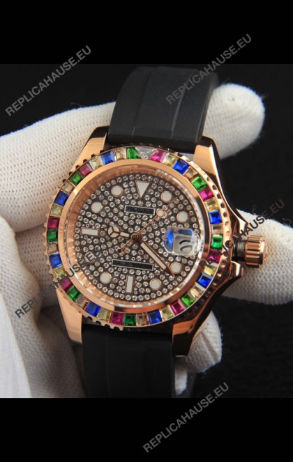 Rolex Yachtmaster Everrose Gold Japanese Replica Watch - 40MM