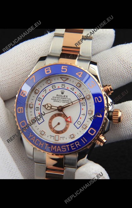 Rolex Yachtmater II Japanese Movement Replica Watch 44M Two Tone Rose Gold
