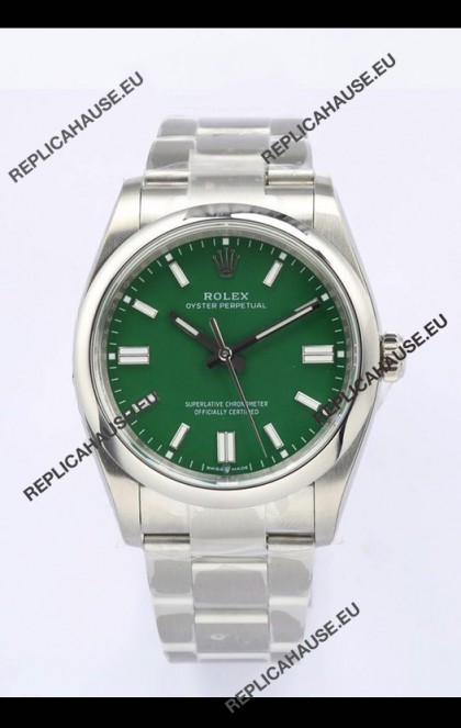 Rolex Oyster Perpetual REF#126000 36MM Swiss Movement Swiss Replica Green Dial 904L Steel 1:1 Mirror Replica Watch