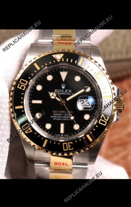 Rolex Sea-Dweller 126603 Swiss Replica Watch 1:1 Mirror Replica in Two Tone Casing 904L Steel 
