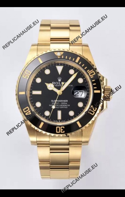 Rolex Submariner 41MM Date Ceramic Gold m126618ln - Replica 1:1 Mirror - Ultimate 904L Steel Watch