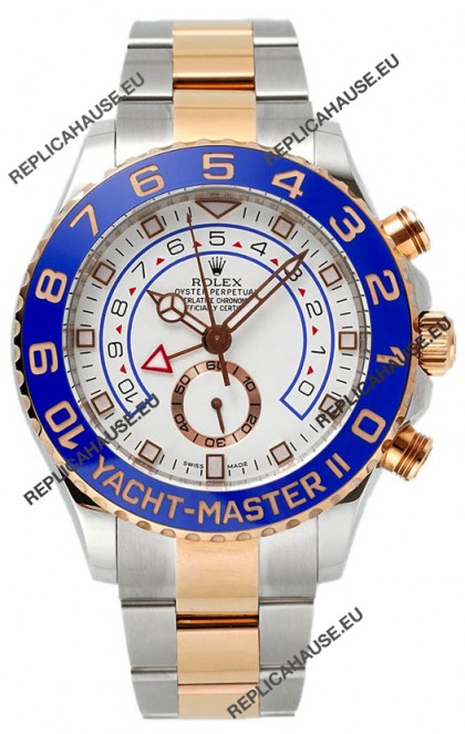 Rolex Yachtmaster II Stainles Steel Ref.116681 1:1 Two Tone Mirror Replica Watch 