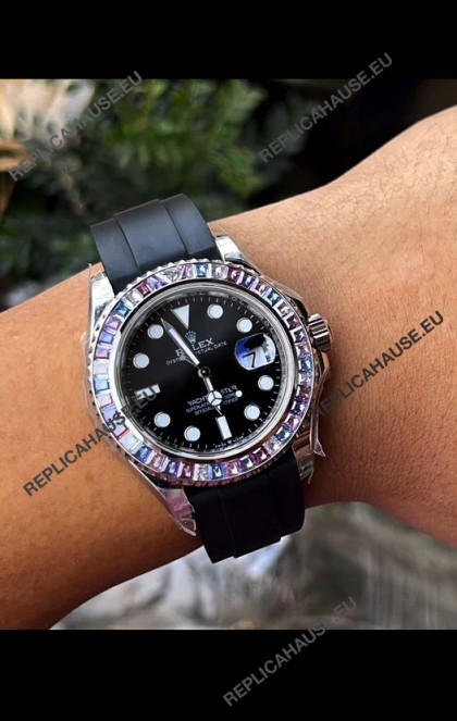 Rolex Yachtmaster 126679 White Gold Diamonds Cal.3235 Swiss 1:1 Ultimate 904L Steel Watch