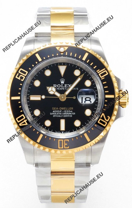 Rolex Sea-Dweller Super Clone 126603 Swiss Replica Watch 1:1 Mirror Replica in Two Tone Casing 904L Steel