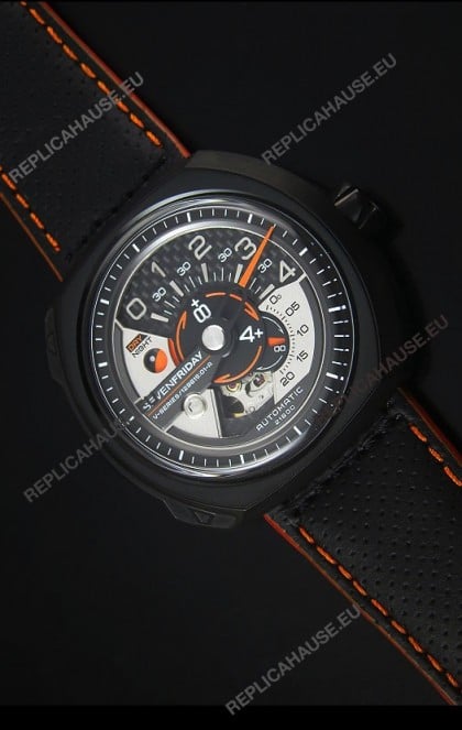 SevenFriday V02-01 Miyota 82S7 Movement 1:1 Edition Carbon Dial
