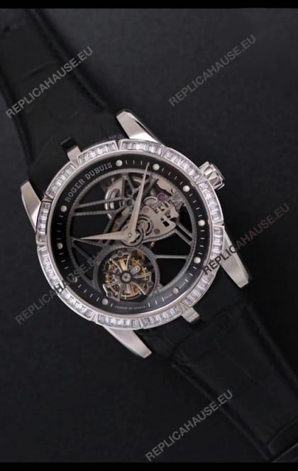 Roger Dubuis Excalibur Spider Flying Tourbillon Skeleton Titanium Casing 1:1 Mirror Swiss Watch
