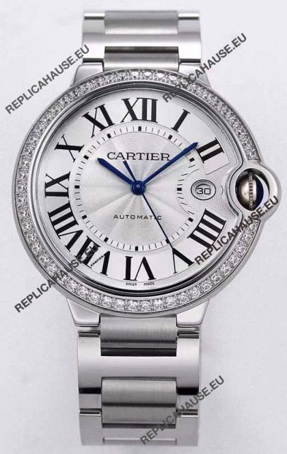 Ballon De Cartier Automatic 1:1 Mirror Swiss Replica Watch in 904L Steel Casing - 36MM