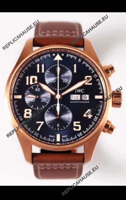 IWC Pilot Chronograph Le Petit Prince Edition Rose Gold 1:1 Mirror Replica Watch