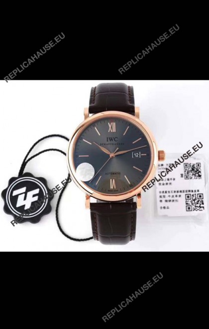 IWC Portofino Automatic 1:1 Mirror Quality Rose Gold Casing Swiss Replica Watch