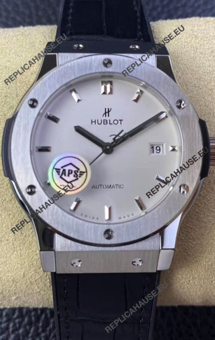 Hublot Classic Fusion 1:1 Mirror Replica Swiss Watch in 904L Steel Casing White Dial 42MM