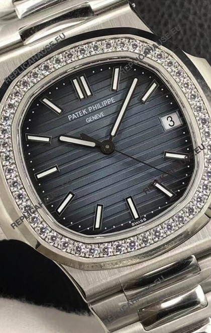 Patek Philippe Nautilus 5713/1G 904L Steel 2023 Updated Mirror Replica Watch - Blue Dial