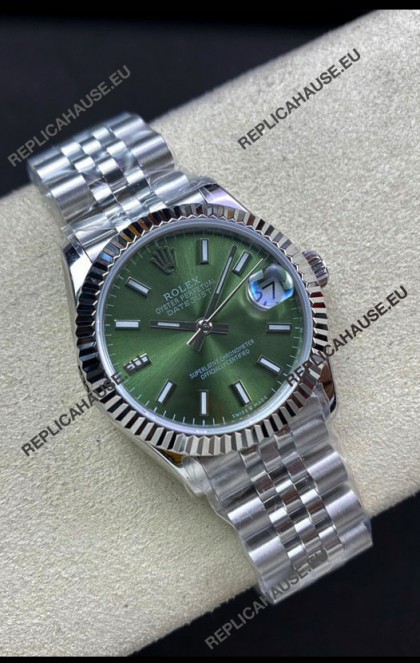 Rolex Datejust 278274 31MM Swiss Replica in 904L Steel in Green Dial - 1:1 Mirror Replica