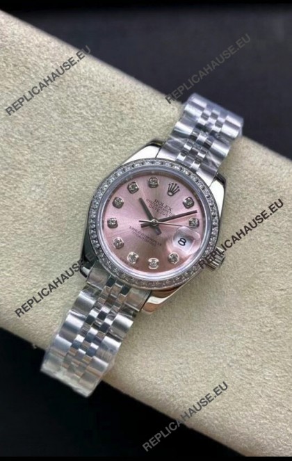 Rolex Datejust 279174 28MM Swiss Replica in 904L Steel in Pink Dial - 1:1 Mirror Replica