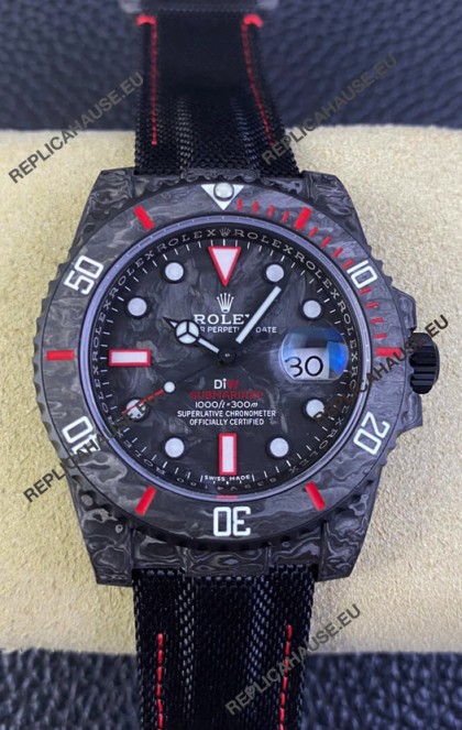 Rolex Submariner DiW Carbon Fiber Edition Swiss Replica Watch - 1:1 Mirror Replica