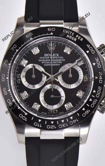 Rolex Cosmograph Daytona 116509 Black Dial Cal.4130 Movement - 904L Steel Watch