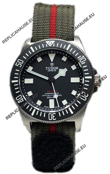 Tudor Pelagos FXD Titanium Casing 1:1 Mirror Replica Black Dial in Green Nato Strap