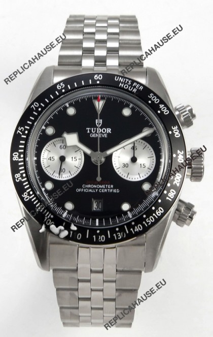 Tudor Super Clone Black Bay Chronograph Watch in Black Dial