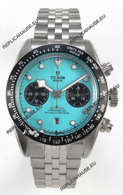 Tudor Super Clone Black Bay Chronograph Watch in Light Blue Dial