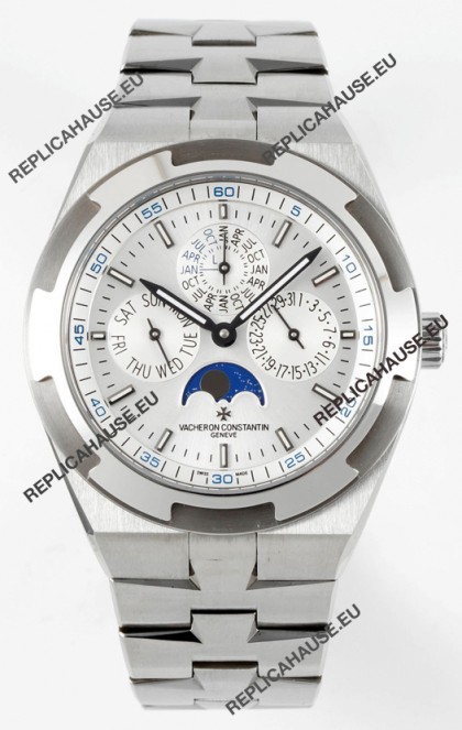 Vacheron Constantin Overseas Perpetual Calendar Ultra-Thin Steel Dial with Steel Strap