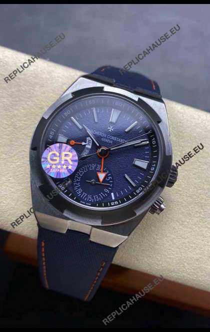Vacheron Constantin Overseas Dual Time Titanium 1:1 Mirror Swiss Replica Watch in Blue Dial