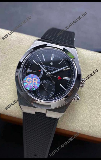 Vacheron Constantin Overseas Dual Time Stainless Steel 1:1 Mirror Swiss Replica Black Dial
