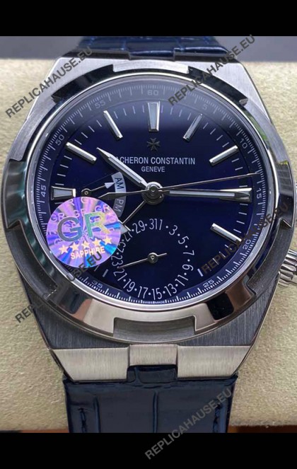 Vacheron Constantin Overseas Dual Time Stainless Steel 1:1 Mirror Swiss Replica Blue Dial