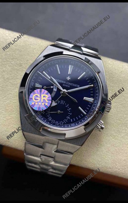 Vacheron Constantin Overseas Dual Time Stainless Steel 1:1 Mirror Swiss Replica Blue Dial
