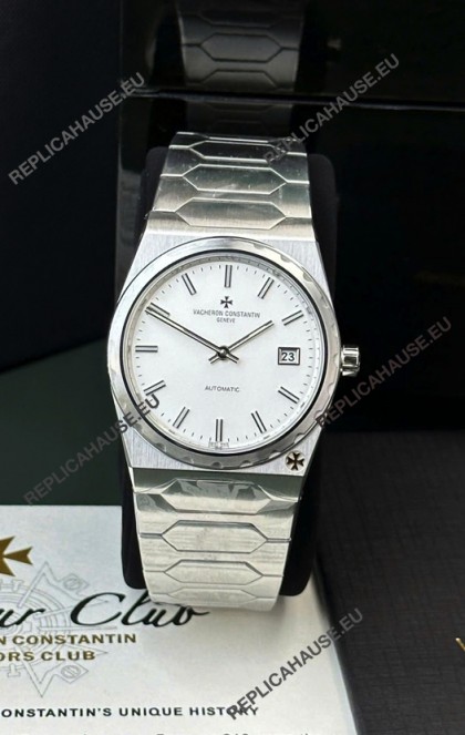 Vacheron Constantin Historiques 222 Super Clone 37MM Steel Casing Watch in White Dial 