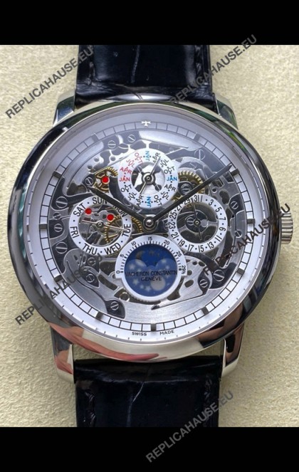 Vacheron Constantin Patrimony Traditionelle Skeleton Perpetual Calendar Swiss Replica Watch 