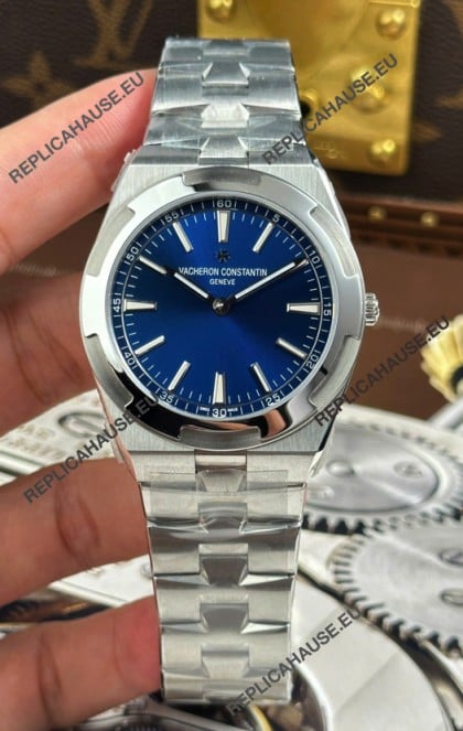 Vacheron Constantin Super Clone Overseas Ultra-Thin 2000V Edition Watch in Blue Dial 