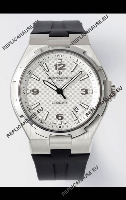 Vacheron Constantin Overseas 1:1 Mirror Swiss Replica Watch in White Dial - Rubber Strap