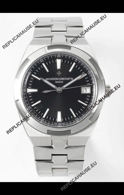 Vacheron Constantin Overseas 1:1 Mirror Swiss Replica Watch in Black Dial - Steel Strap