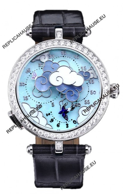 Van Cleef & Arpels Donde Des Papillons Stainless Steel Casing Swiss Movement Replica Watch 