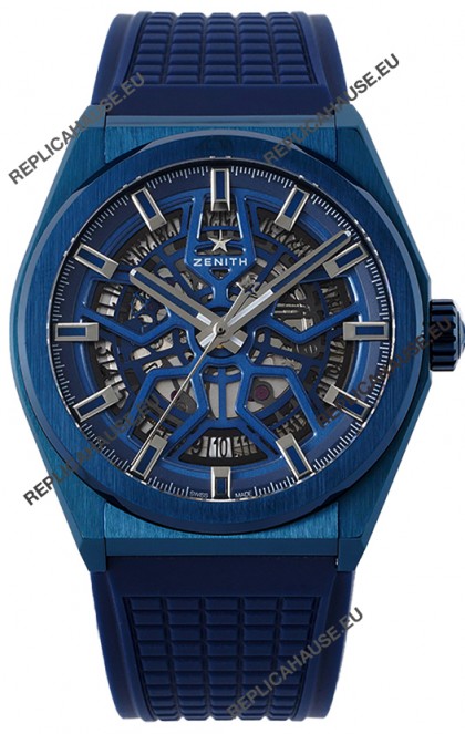 Zenith Defy Classic Skeleton 41MM Blue Ceramic Men's Swiss Replica Watch
