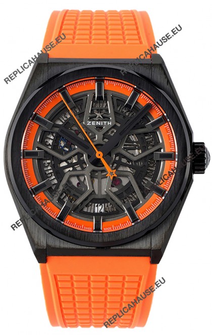 Zenith Defy Classic Skeleton 41MM Black Ceramic Men's Swiss Replica Watch