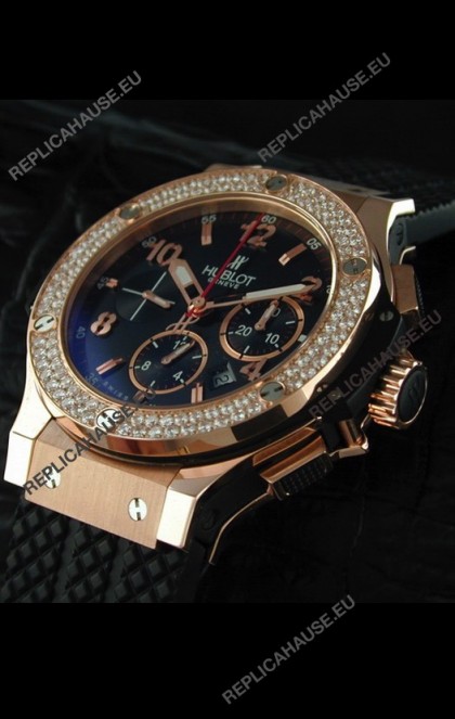 Hublot Big Bang Swiss Replica Watch with Diamonds Bezel