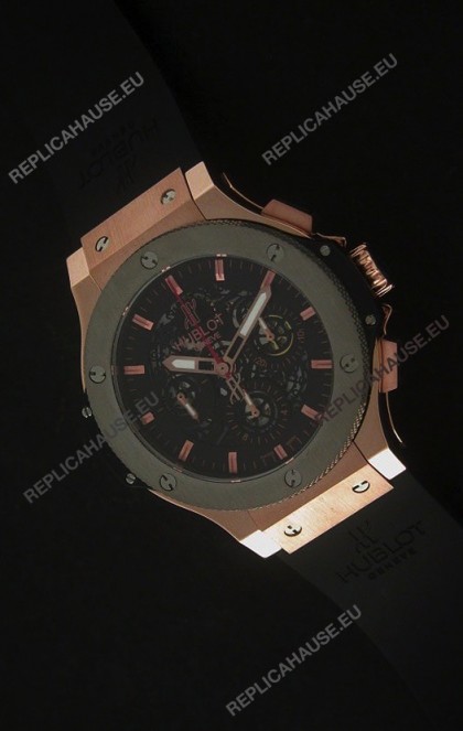 Hublot Big Bang AeroBang Swiss Watch in Pink Gold Case