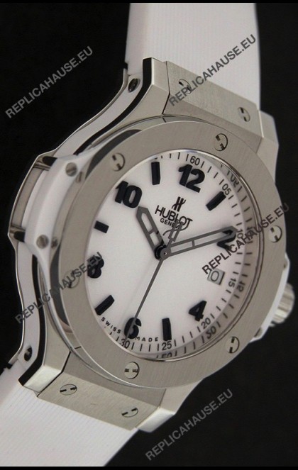 Hublot Big Bang King Swiss Quartz Watch in White Strap
