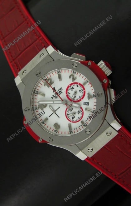 Hublot Big Bang Geneve Japanese Replica Watch in Aspen White Dial