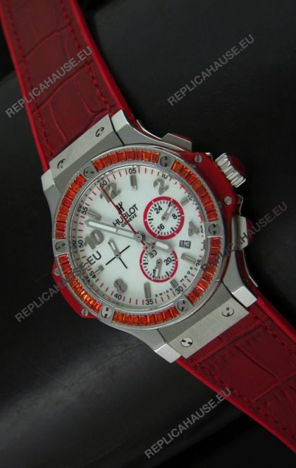 Hublot Big Bang Japanese Repica Watch in Red Strap