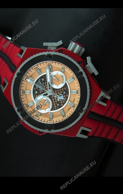 Hublot King Power Ferrari Edition Swiss Replica Watch - Red Strap