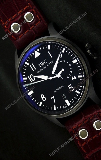 IWC Der Flieger Automatic Swiss Replica Watch in Blue Dial